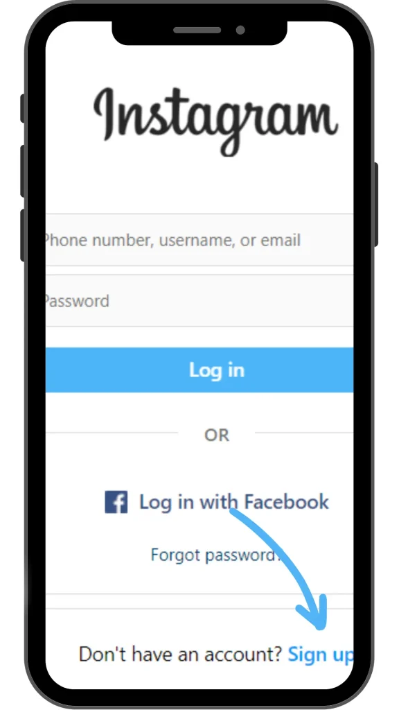 signup button